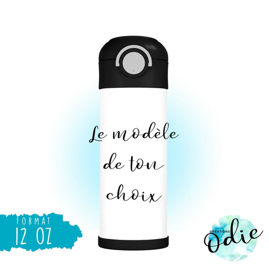 Gourde thermos - Le modèle de ton choix - Verre isotherme - Créations Odie